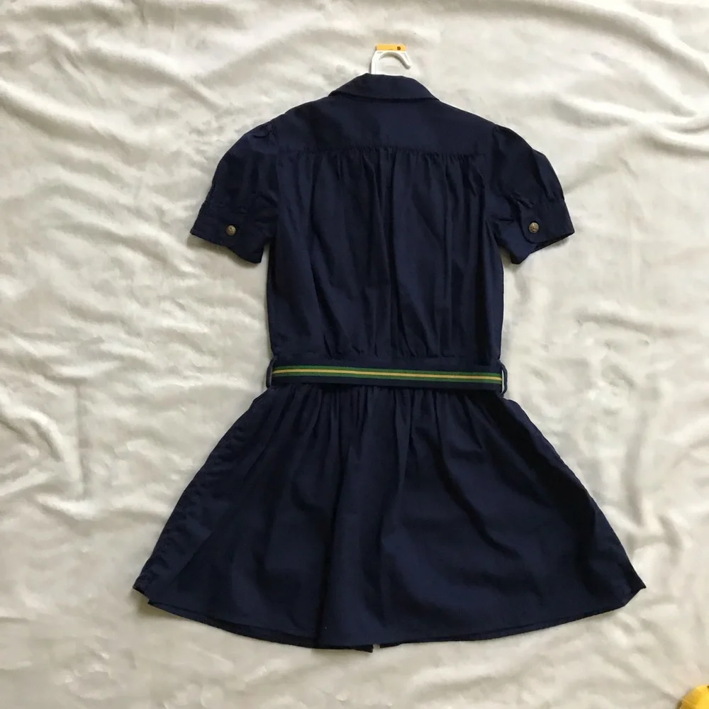 Ralph Lauren Girl’s Belted Cotton shirt dress-size 10